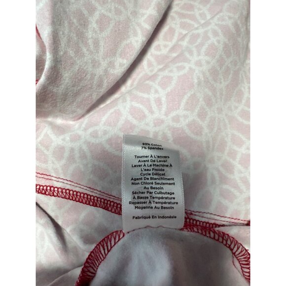 Talbots Hello Saturday Red Rope Print Half-Zip Long Sleeve Pullover Top Size 1X - Picture 7 of 8